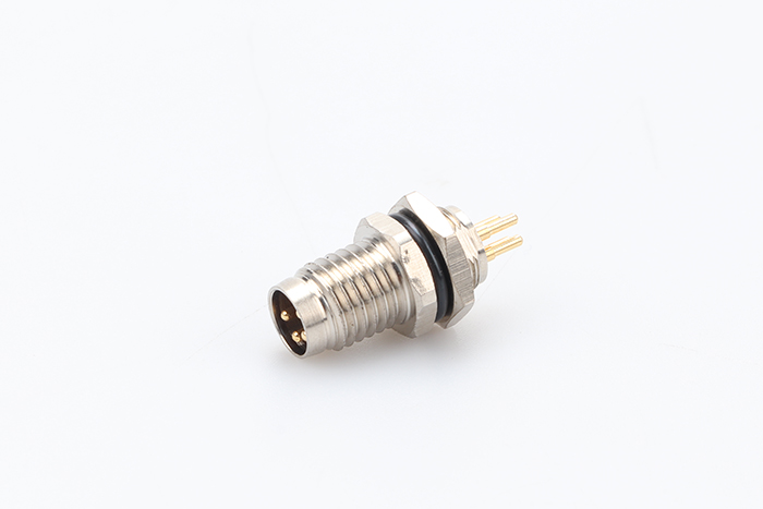 M8法蘭板后式PCB板接公航空插座